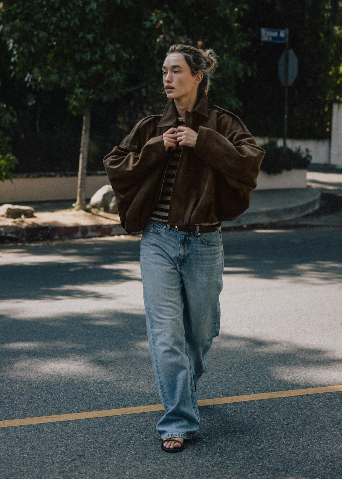 Veste bomber effet daim