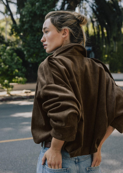 Veste bomber effet daim