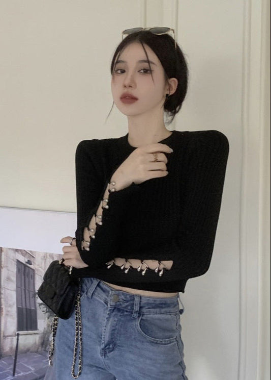 Cutout Knit Sweater