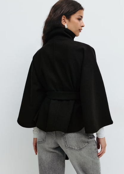 Veste Cape ceinturée
