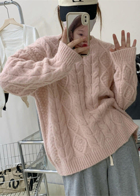 Retro Twist Sweater Glutinous